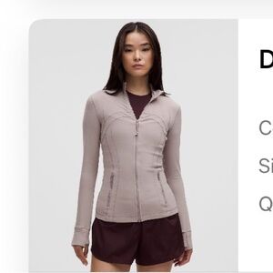 lululemon define Jacket mauve gray